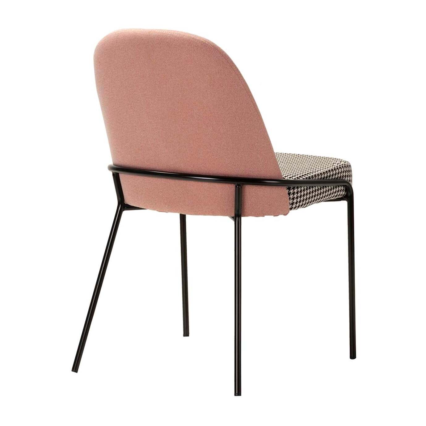 Silla Lino Poliester Rosa 50x58x83 Cm