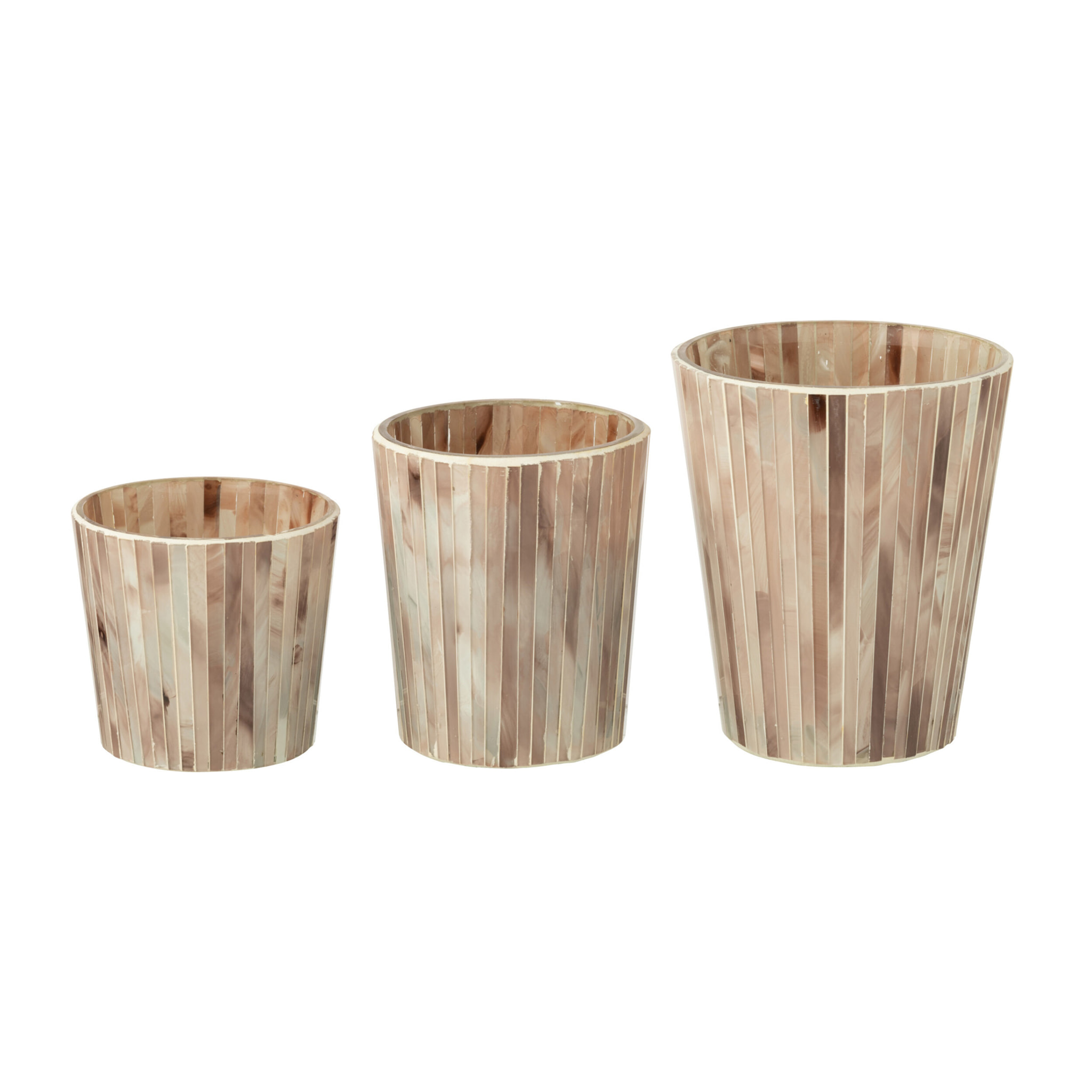 J-Line bougie pafumée Noa - Tender Rose - verre - rose - large - 75H