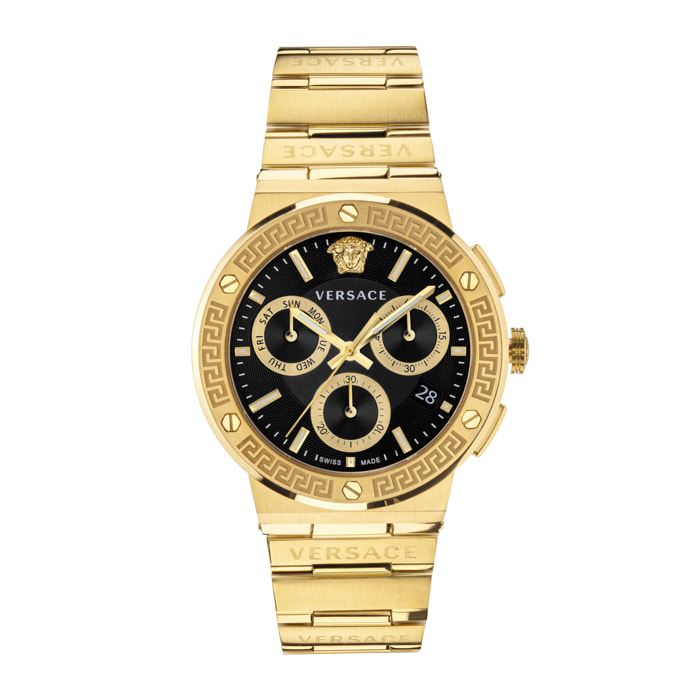 Versace Reloj Cronógrafo De Cuarzo Greca Logo Chrono