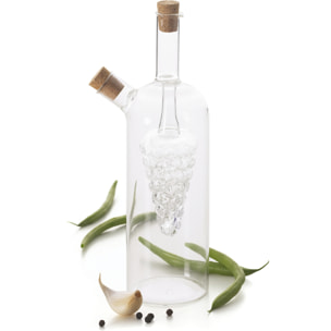 Oliera con acetiera 25 cl Excelsa – Soffio Bottiglia Vetro Trasparente