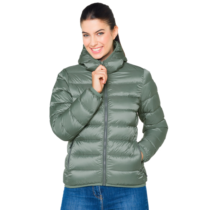 Plumífero Hot Buttered 100% plumón de ganso Chloe Matcha Vert