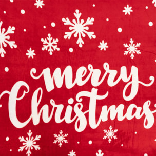 Plaid rouge merry christmas 130X180cm