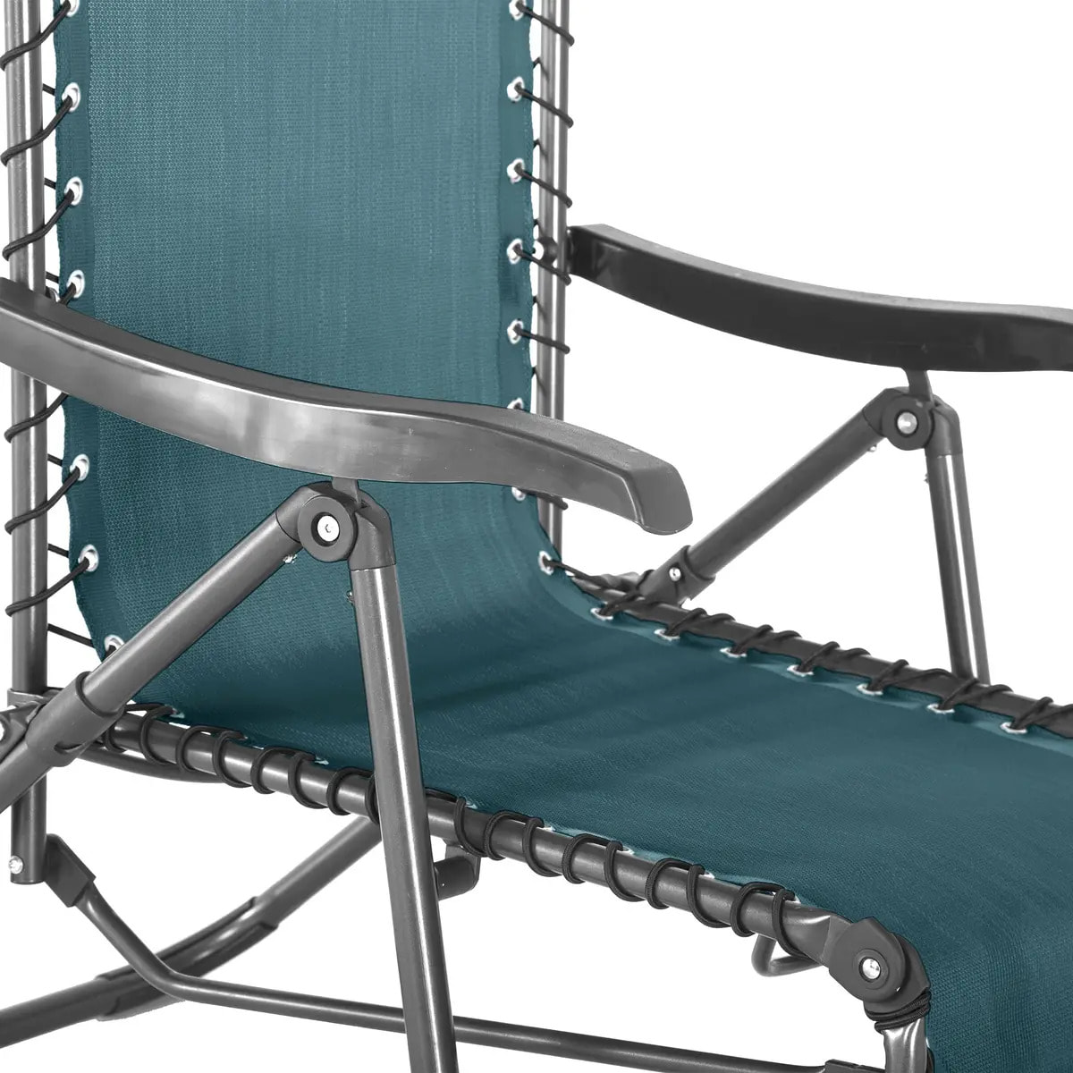 Fauteuil relax de jardin "Silos" bleu canard en acier traité époxy