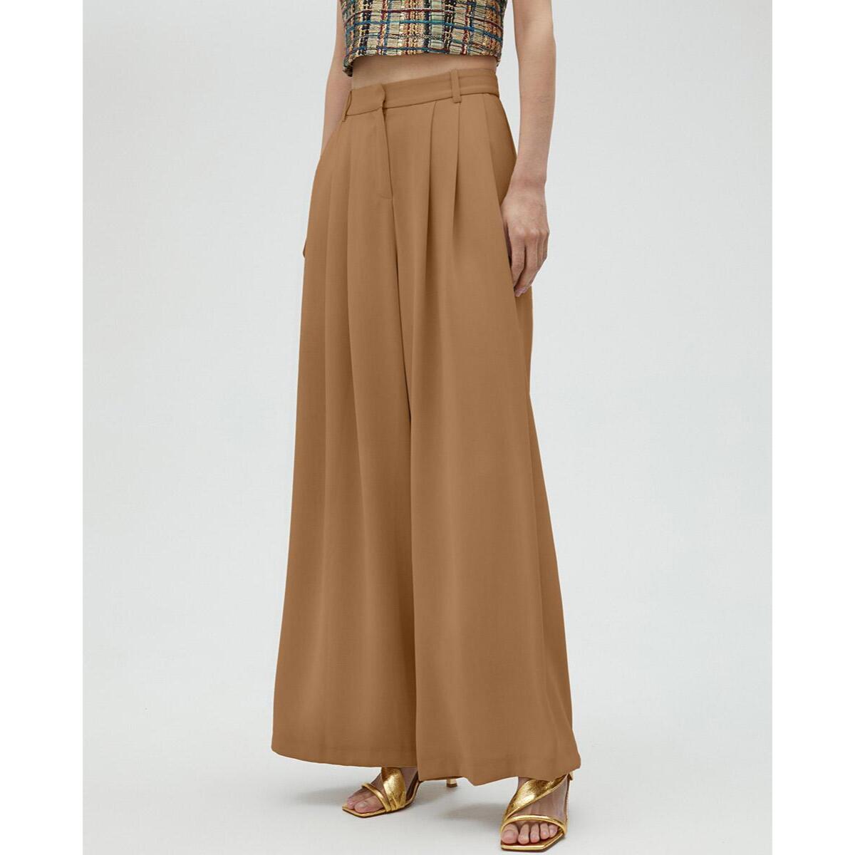 Pantalone palazzo con pinces