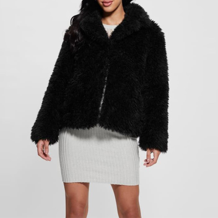 Veste Penelope - imprimé animalier - réversible - coupe classique - noir