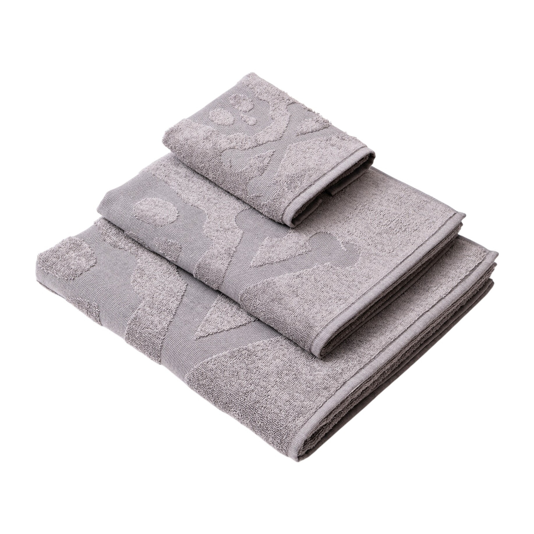 Set de toallas de baño calavera (tocador 30x50cm + manos 50x90cm + baño 70x140cm) 100%algodón gris scalpers home