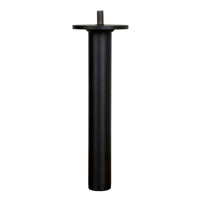 Gamba per divano Lido in acciaio nero 2,5x18 cm