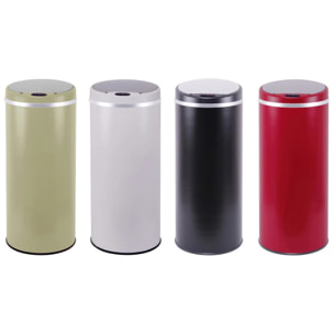 Poubelle automatique inox SOHO rouge 42L