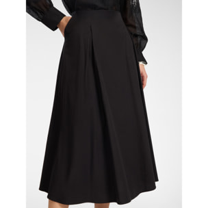 Elena Mirò - Gonna midi dalla linea ad A - Nero