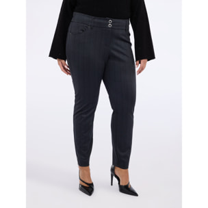 Fiorella Rubino - Pantalones skinny estampado espiga - Gris