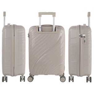 Juego De Maletas Rígidas Pp Itaca Danubio Taupe