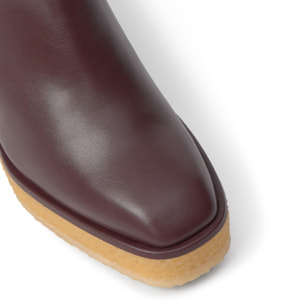 Botín de cuña Bambola en napa con cierre elástico