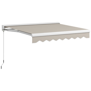 Toldo Retráctil Eléctrico o Manual 250x200 cm Toldo Portátil Toldo para Balcón con Mando a Distancia Manivela Manual y Marco de Aluminio para Ventana Puerta Terraza Patio Crema