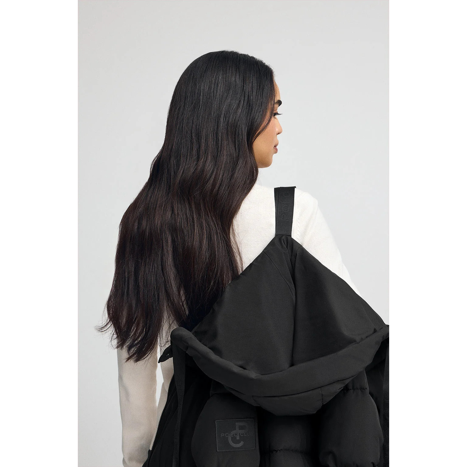 Chaqueta Anne negra con logo Polo Club