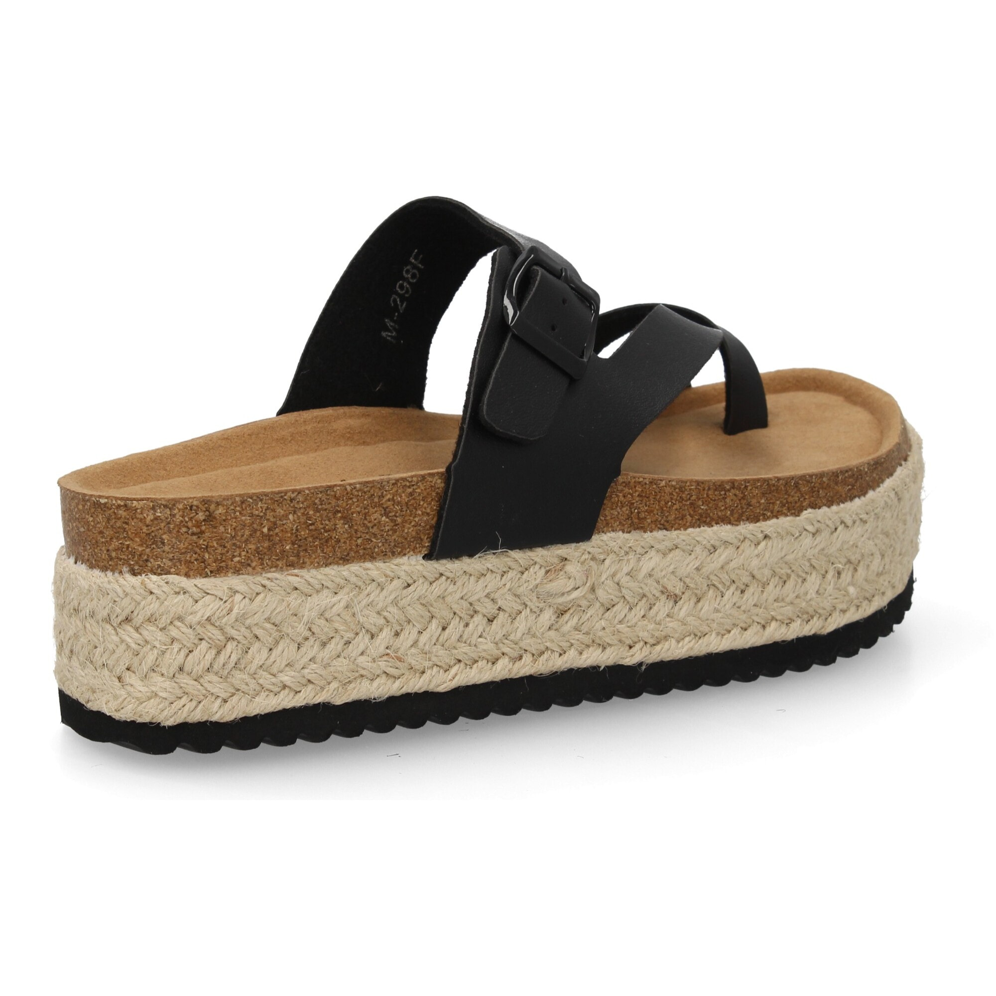 Sandalia plataforma cómoda mujer cierre hebilla