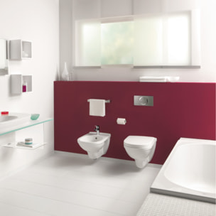 Pack bidet suspendu VILLEROY & BOCH O.Novo + Bâti-support sol et mur Vi-connect