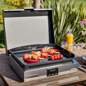 Plancha électrique ENO INITIAL 50 noir gris à poser, 48x38 cm