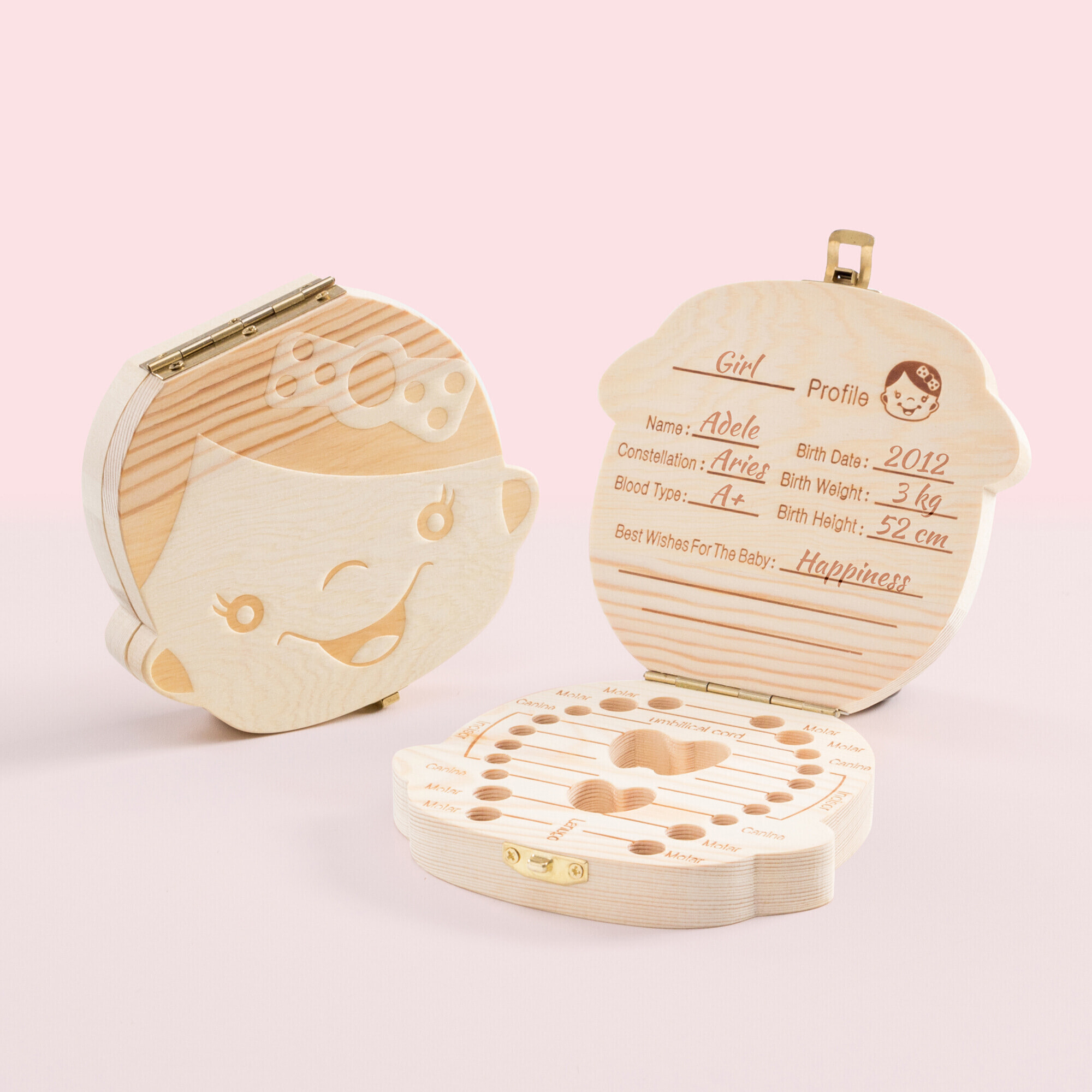 Scatola dei Ricordi per Denti - Bambina - 13x3x12 cm