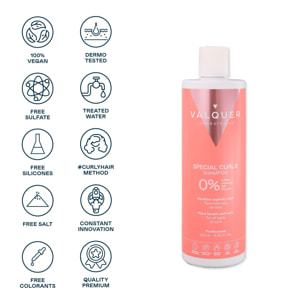 Valquer Champú especial rizos Método Curly Girl- 400 ml