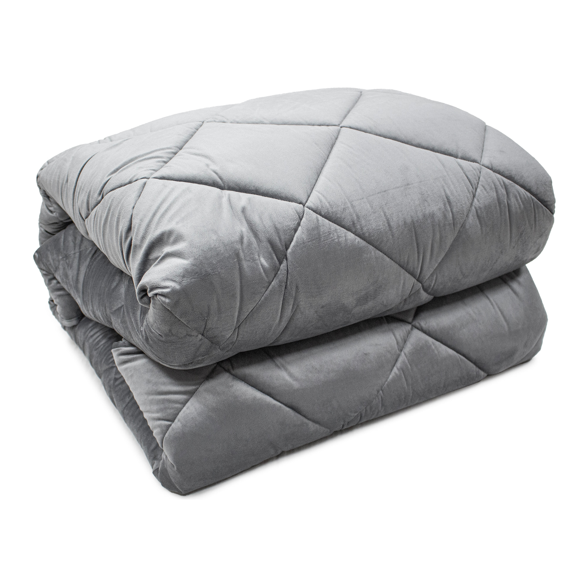 TRAPUNTA INVERNALE MATRIMONIALE IN VELLUTO GRIGIO PRODOTTO ITALIANO