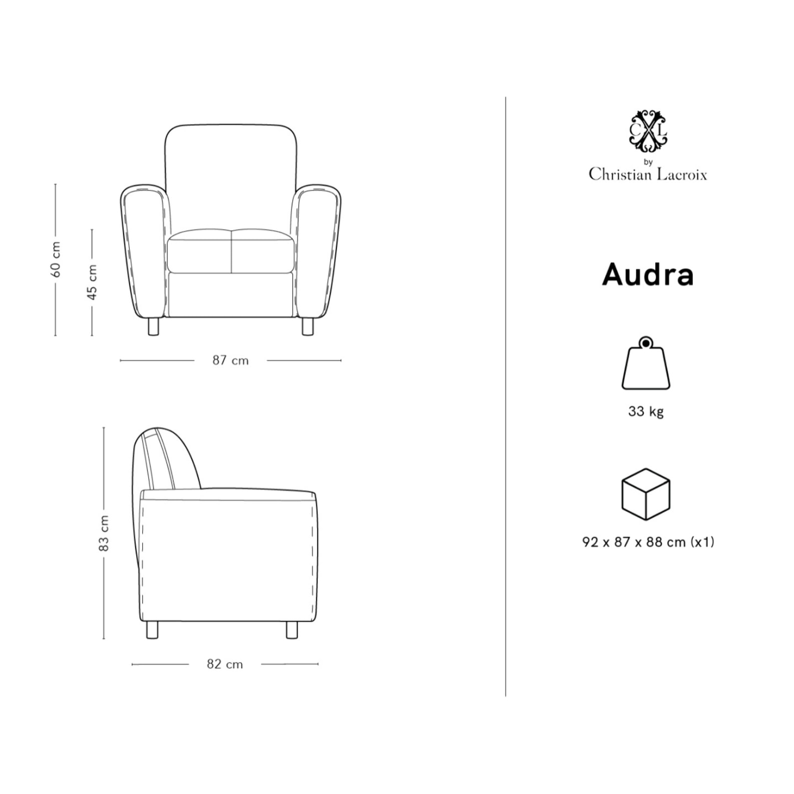 Fauteuil "Audra" en velours vert bouteille