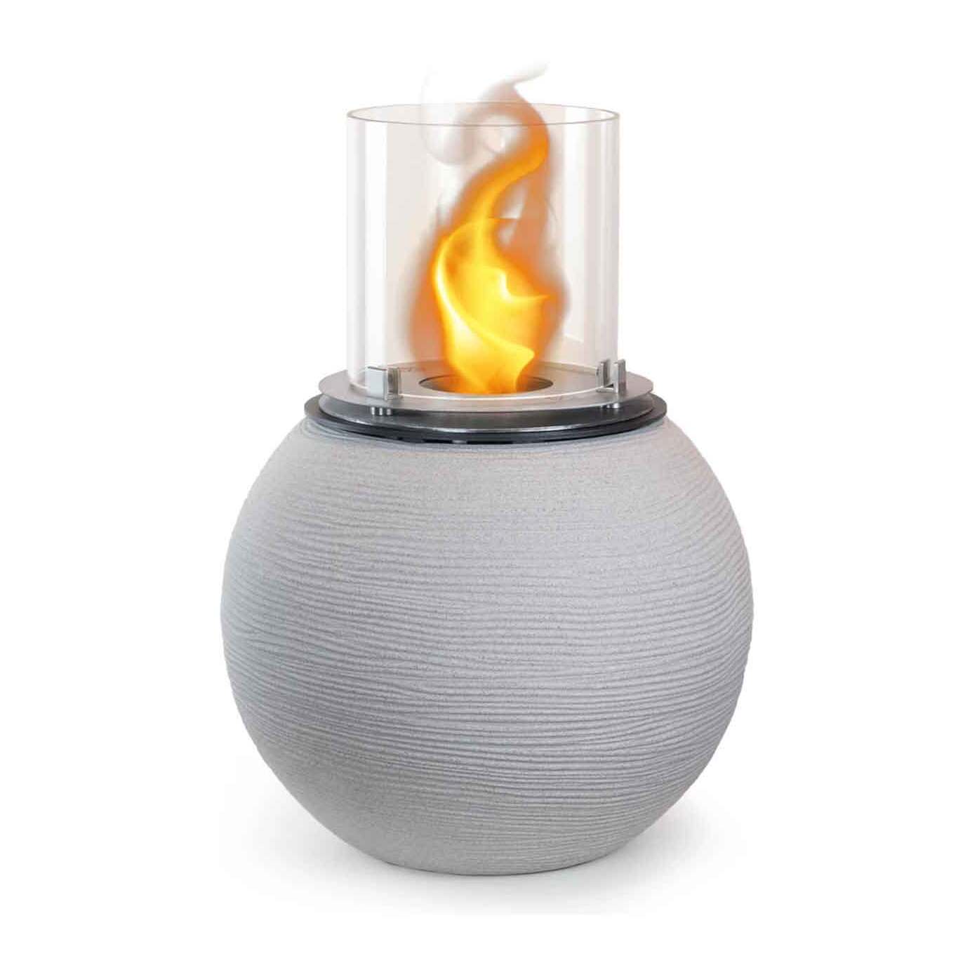 Botticelli - Camino a bioetanolo da terra, braciere da giardino Ø 40xH54 cm, colore beige