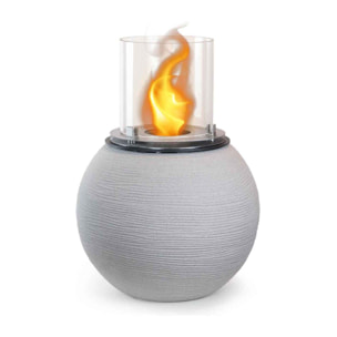 Botticelli - Camino a bioetanolo da terra, braciere da giardino Ø 40xH54 cm, colore beige