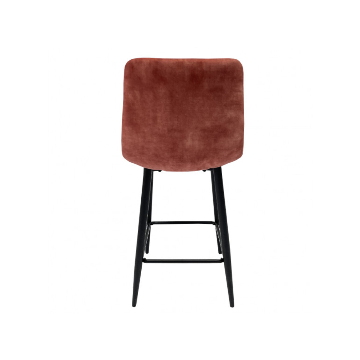 Chaise de bar capitonnée en velours - HERBY