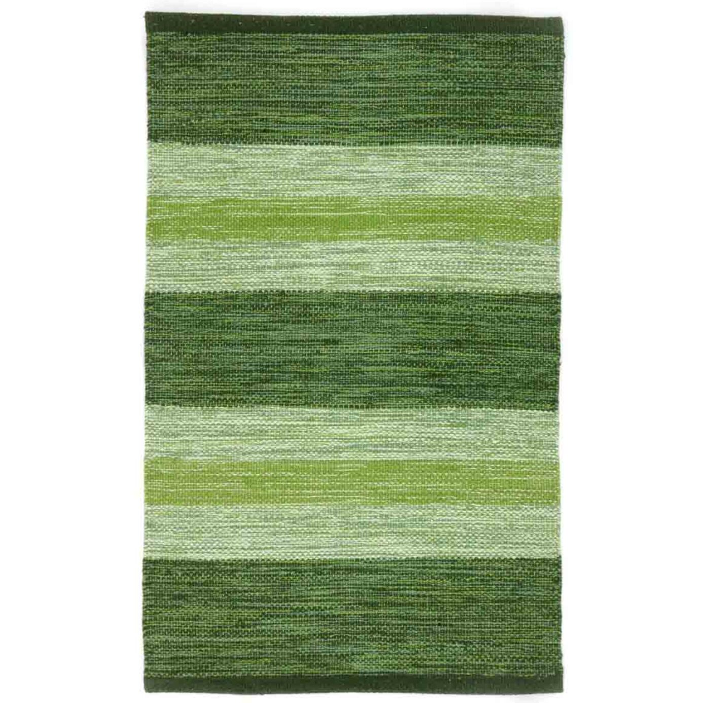 Tappeto HAPPY VERDE disegno a righe 100% cotone annodati a mano, tappetino stuoia bagno multiuso lavabile