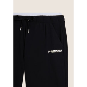 Pantaloni vita alta con fondo leggermente a zampa