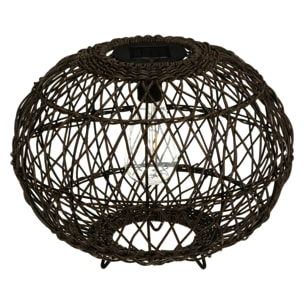 Lampe solaire "Boule" noir D31cm