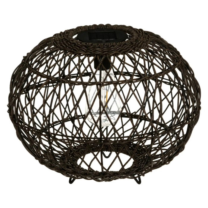 Lampe solaire "Boule" noir D31cm