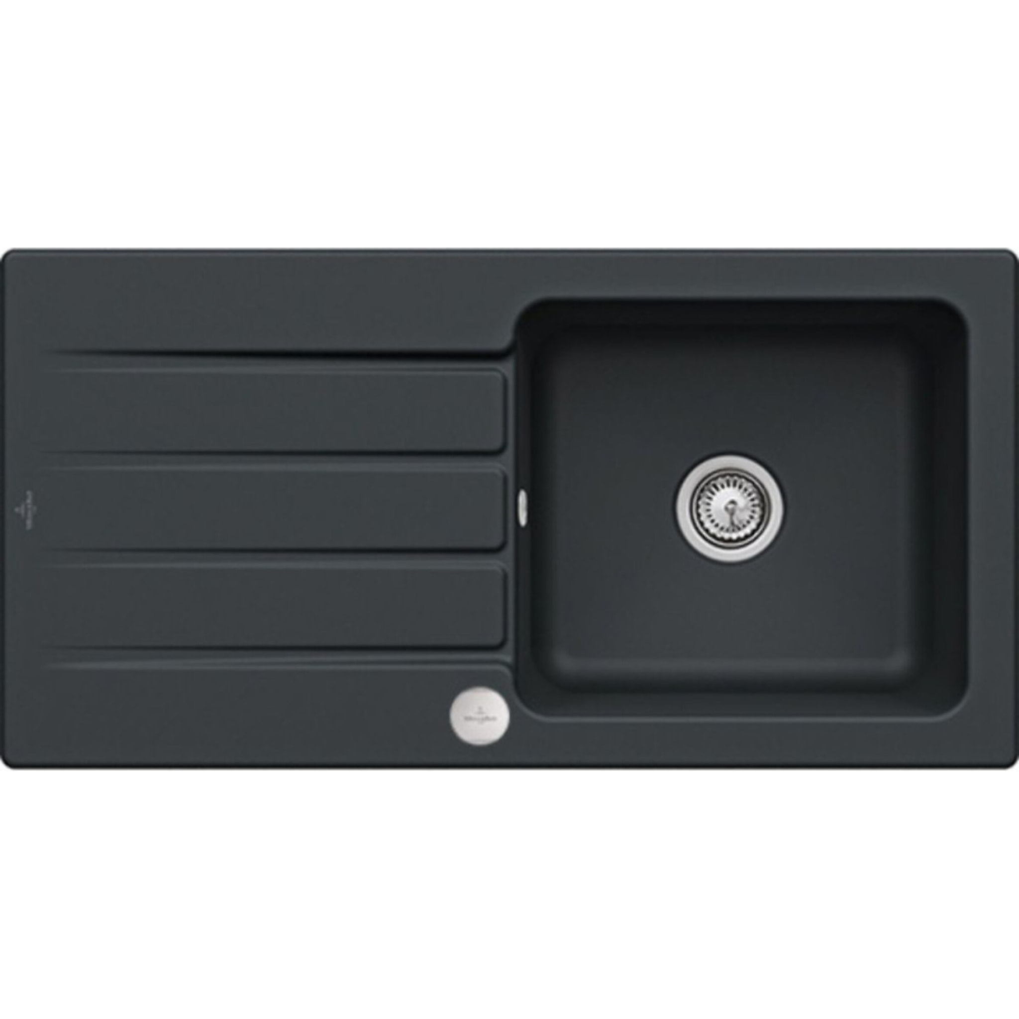 Evier 1 bac Architectura 60 Pure Black avec vidage automatique