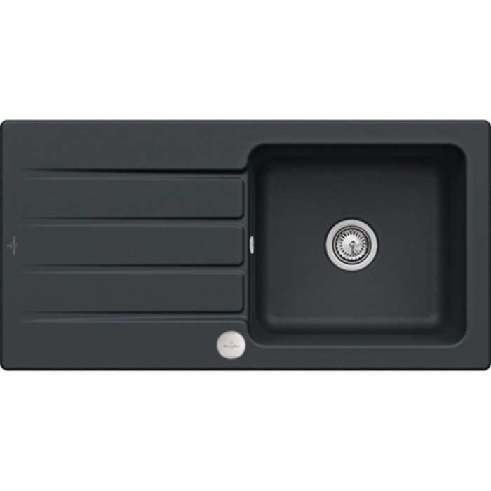 Evier 1 bac Architectura 60 Pure Black avec vidage automatique