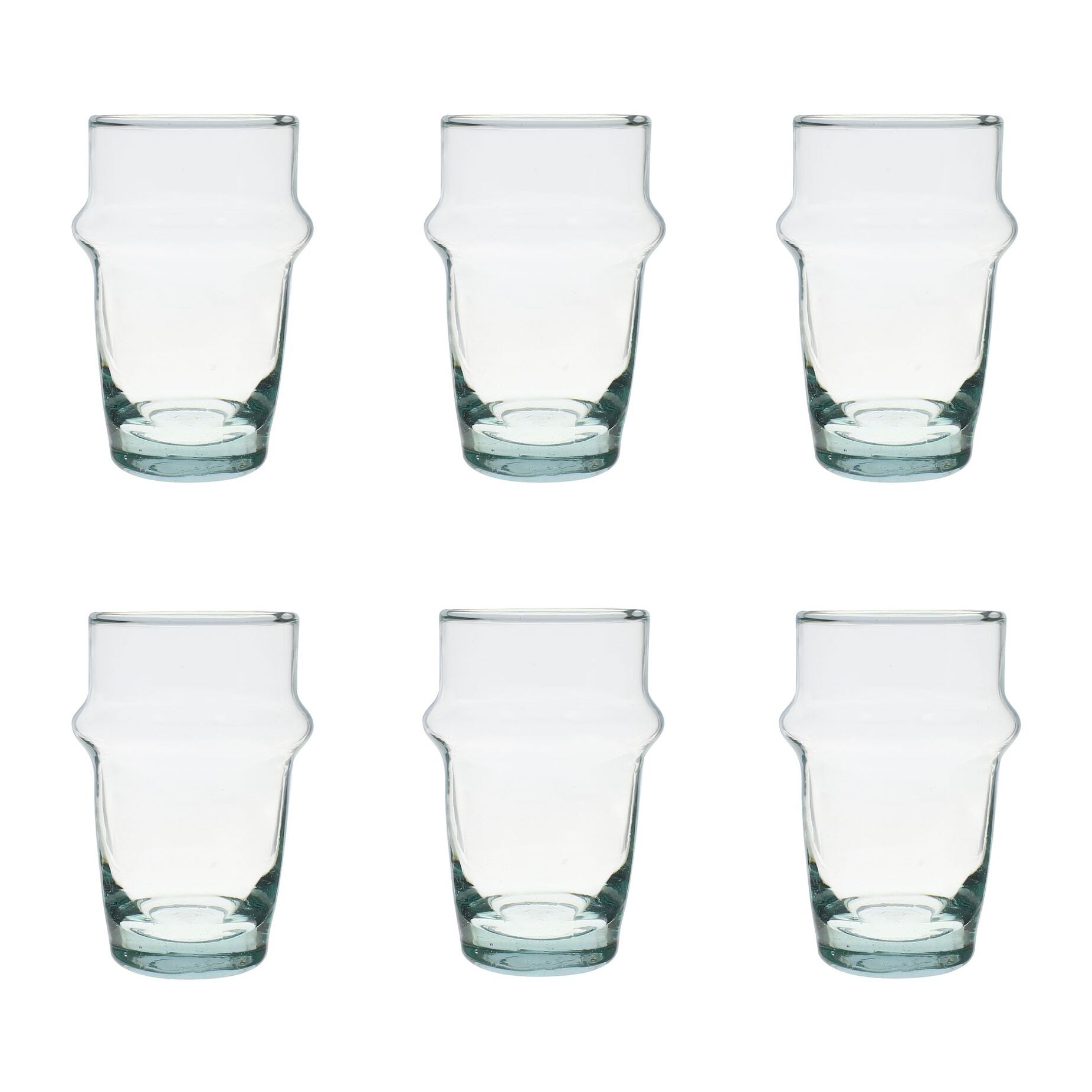 Lot de 6 gobelets en verre recyclé 15cl BELDI