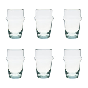 Lot de 6 gobelets en verre recyclé 15cl BELDI