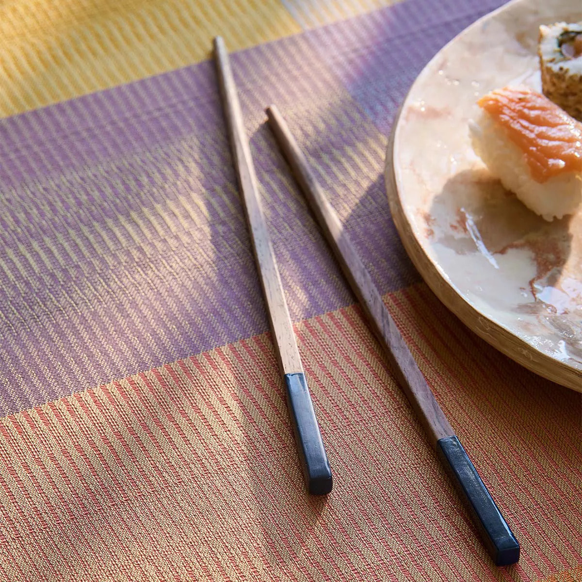 Set pur coton motif jacquard violet Mille ecossais velvet