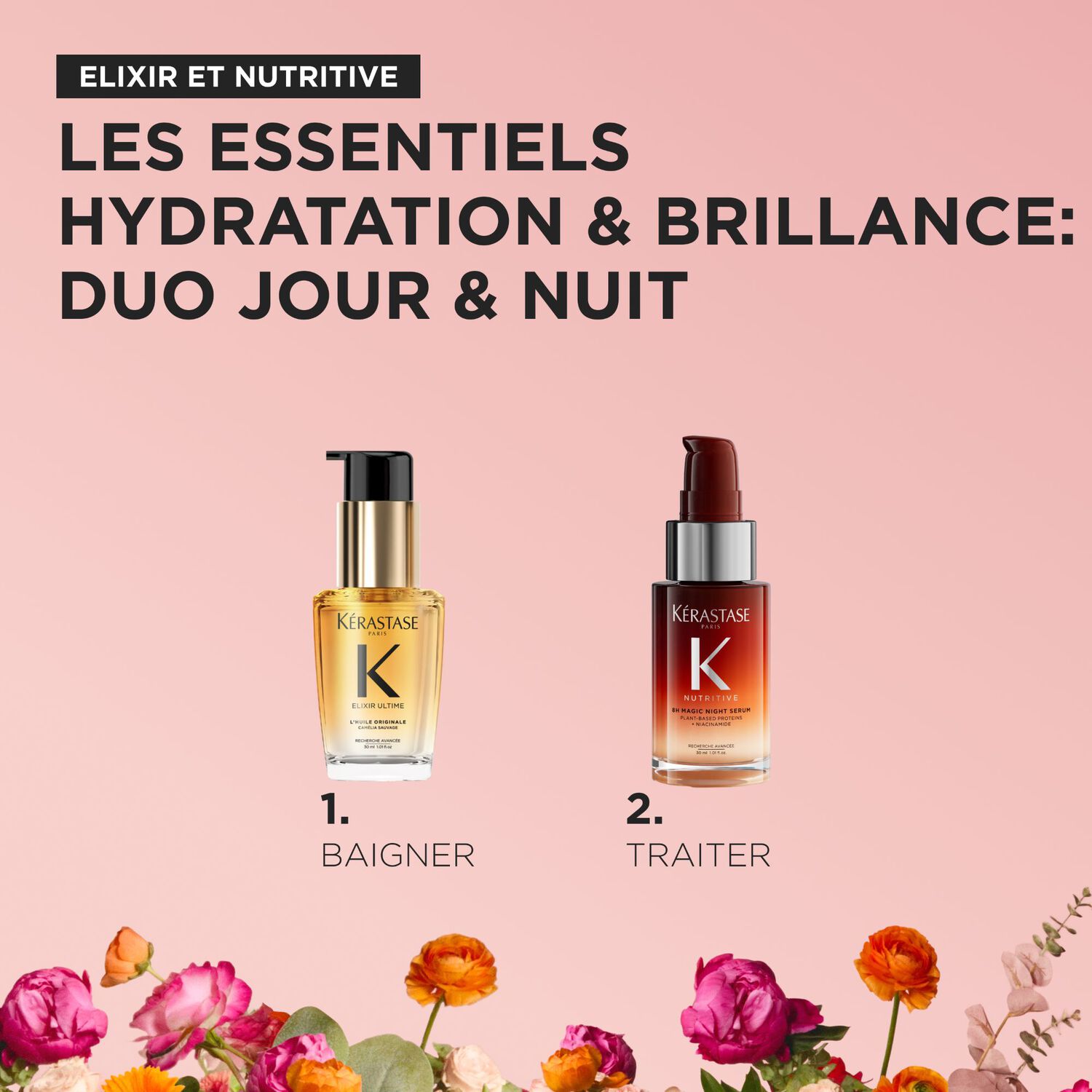 Mini Héros - Coffret Elixir Ultime L’Huile Originale 30ml + Sérum de Nuit 8H 30ml