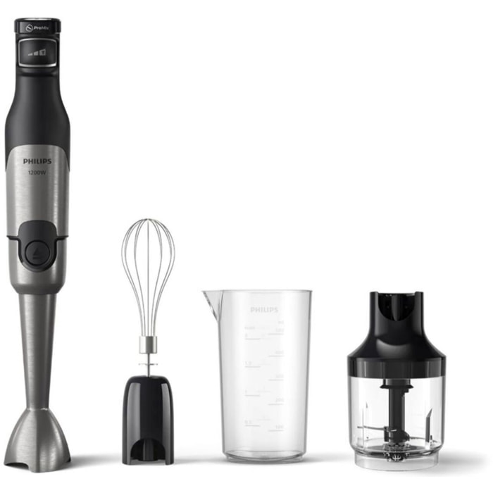 Mixeur PHILIPS HR2683/00 Mixeur plongeant ProMix Série 5000 métal/noir 1200W, 3 accessoires