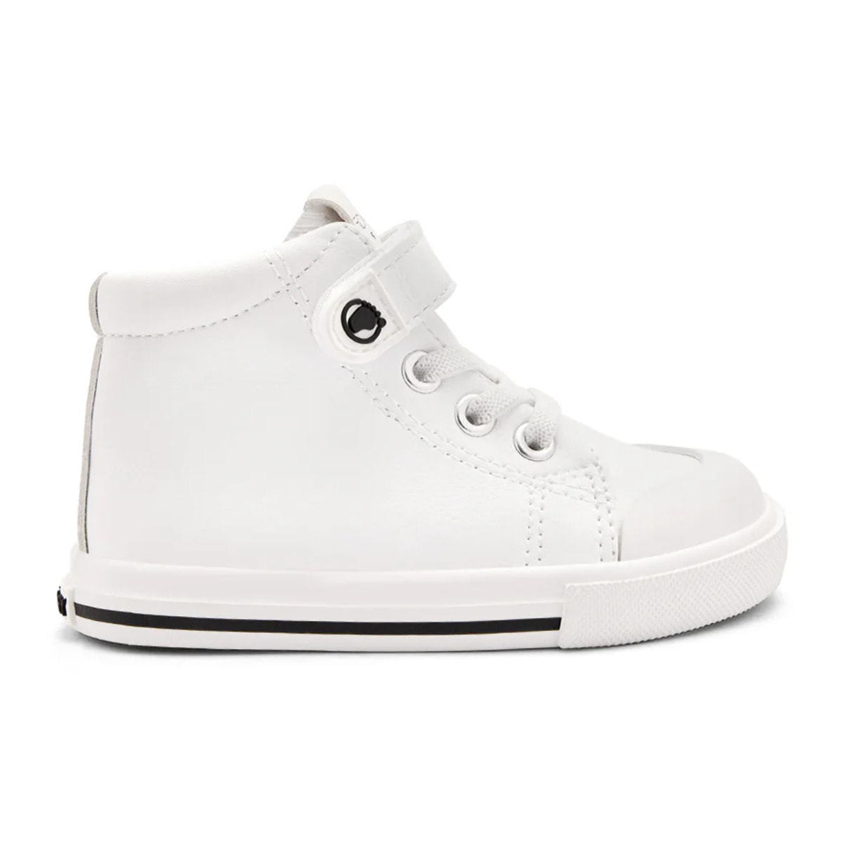 Scarpe da ginnastica per bambini, antiscivolo, punta larga, bianche