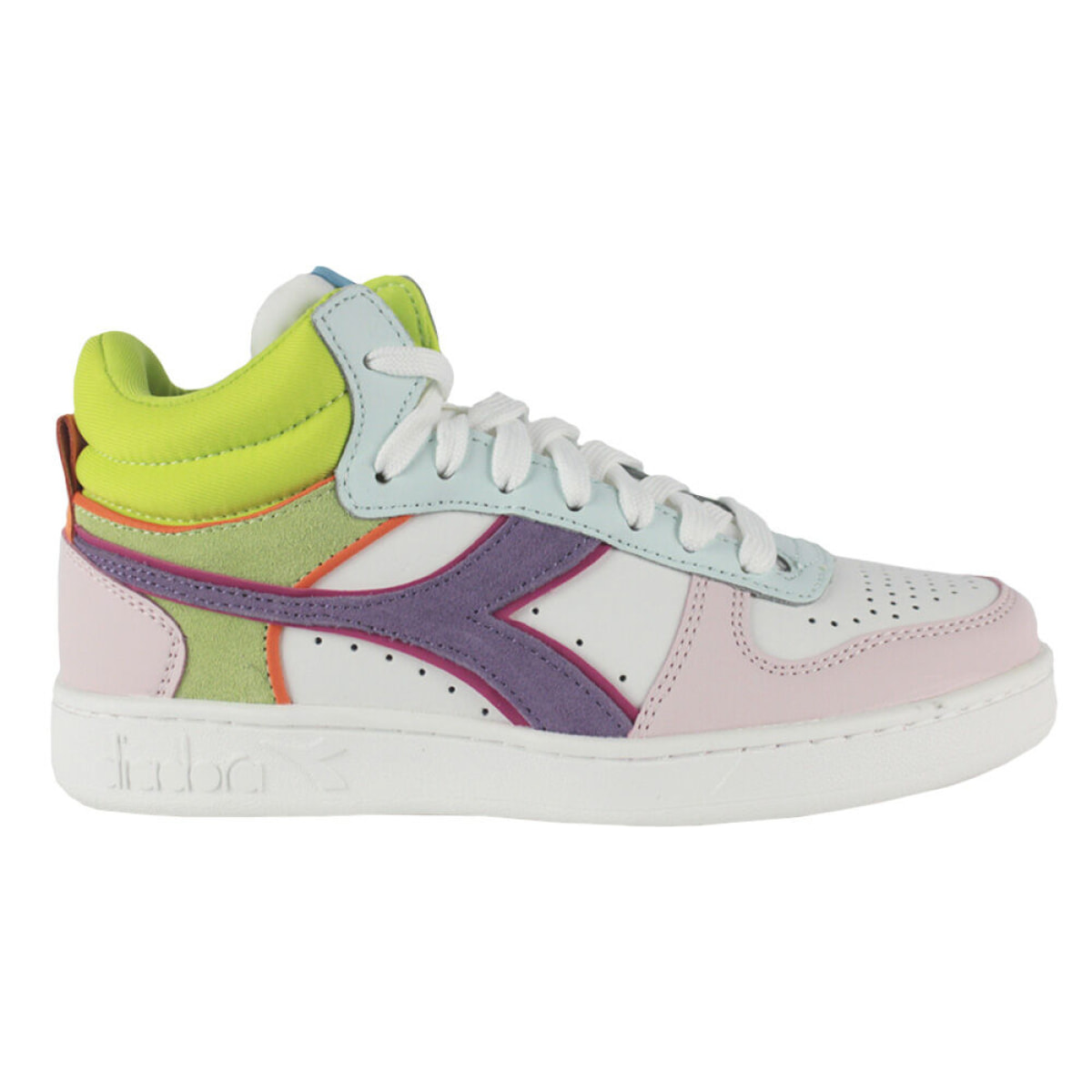 Zapatillas Sneaker para Mujer - DIADORA Magic basket demi wn 501.188552 01 C9736 White/Potpourri/Blue gras