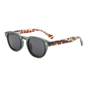 Gafas de sol OCEAN HAMPTON - Azul oscuro / Gris transparente con patillas en carey y lente ahumada