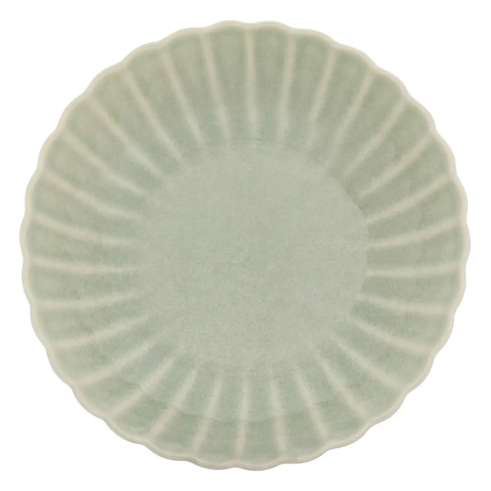 Lot de 4 Assiette creuse Romy ronde D.20cm vert