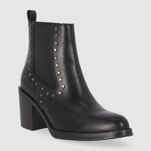 Botines - Negro - Tacón: 7 cm