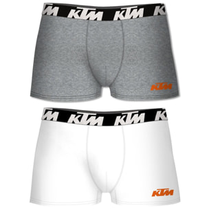 Set de 4 calzoncillos bóxer ktm blanco y gris claro