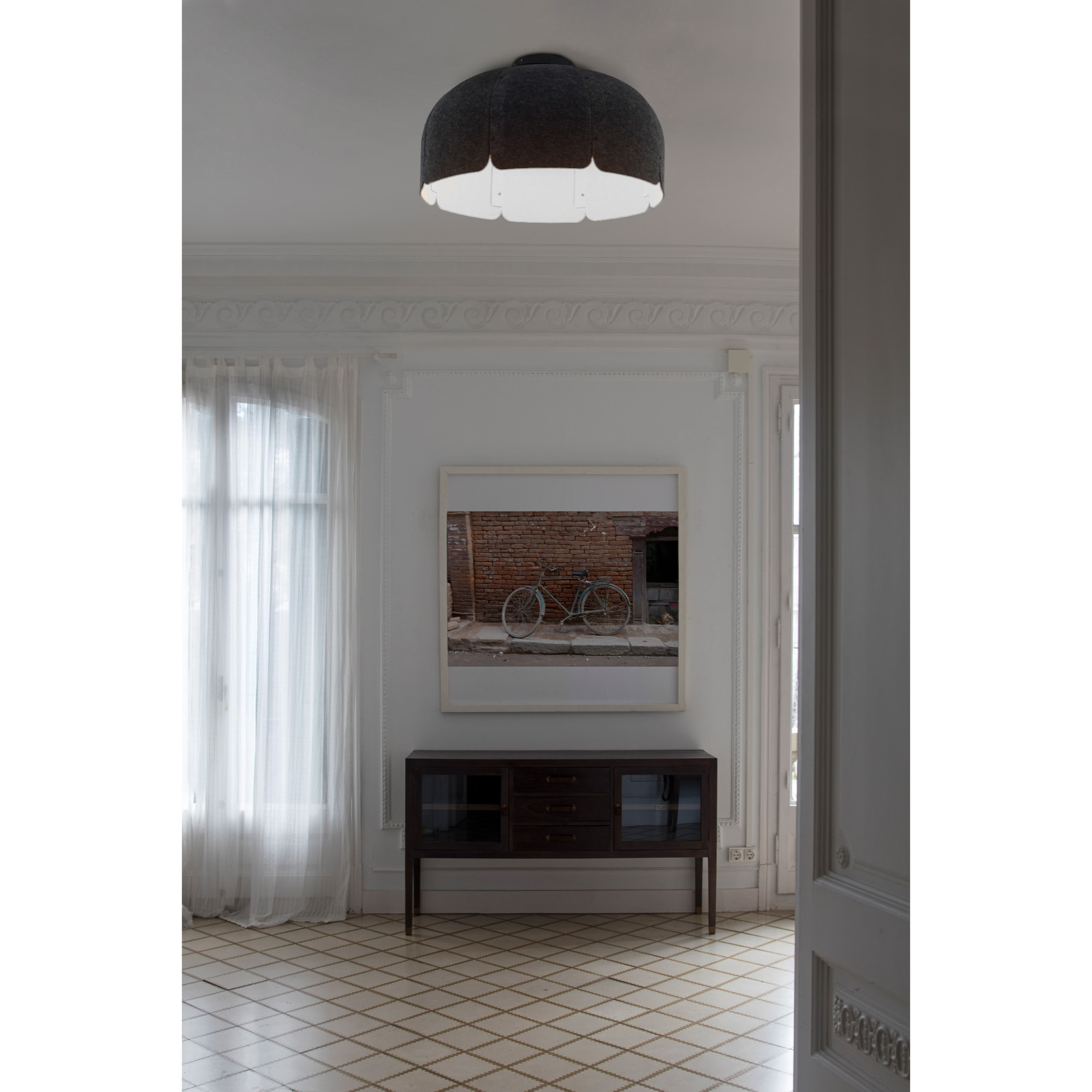 MUTE Colgante gris oscuro dimable 4000K