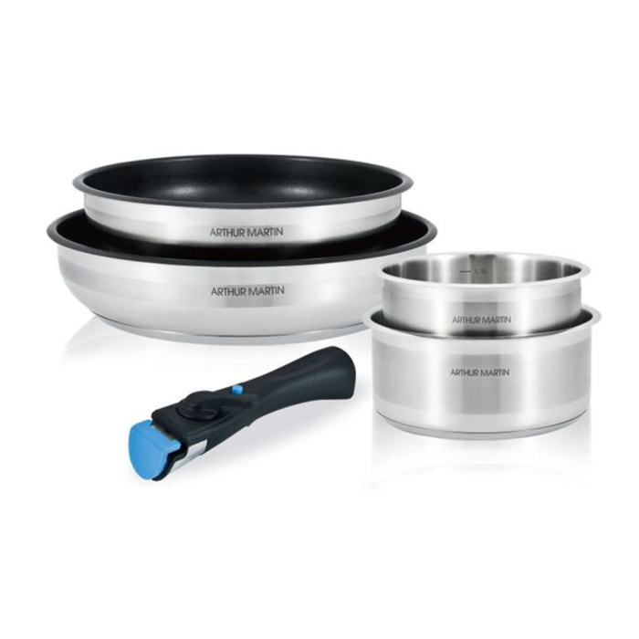 AM. Batterie 5 pièces inox