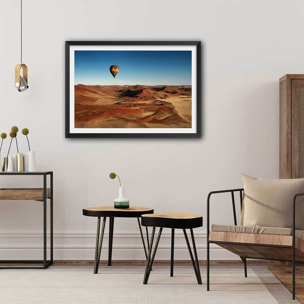 Affiche Vol au dessus du desert Affiche sous cadre noir
