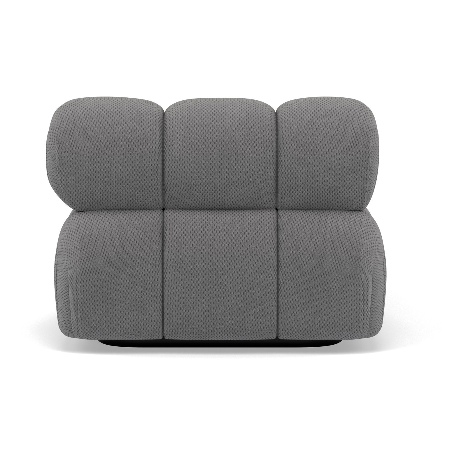 Ruby - module d'assise méridienne gauche en velours texturé - Gris