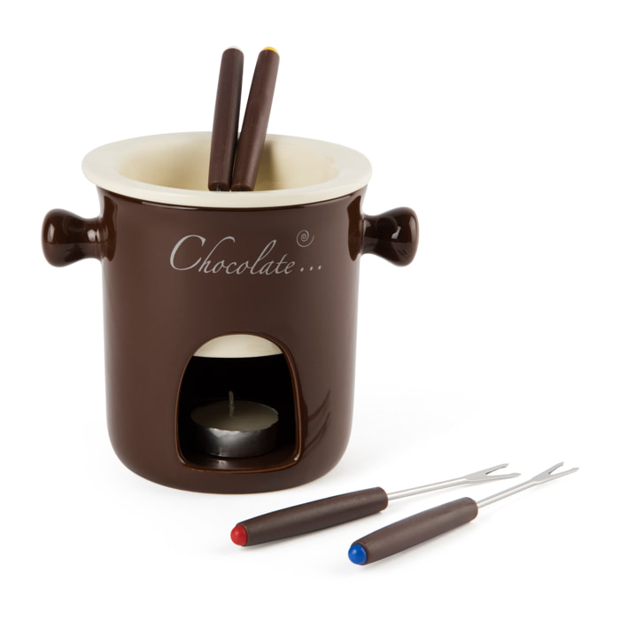 Servizio fonduta per cioccolato Excelsa – Chocolate, Ceramica Marrone
